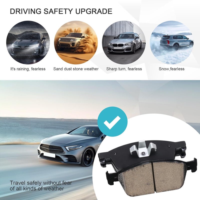 SUPLABEL HZ1668 Front Brake Pads Replacement for Ford 13-19 Escape 14-23 Transit Connect, 2014 2015 2016 2017 2018 2019 Ceramic Brakes Pads - Image 4